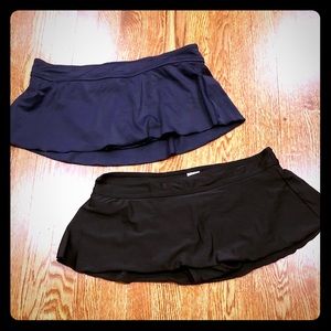 2 mini skirt swim bottoms